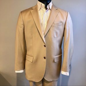Beige Italian made Mens Slim cut Suit